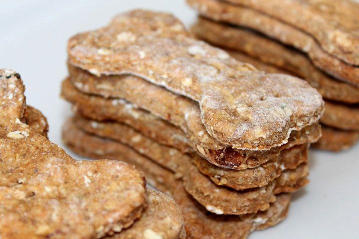 Bone shaped apple crispy treats